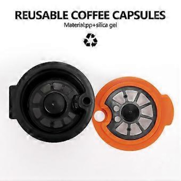 Återanvändbara kaffekapslar, kompatibla med -S maskiner, påfyllningsbara kaffepods med kaffefilter 180 ml