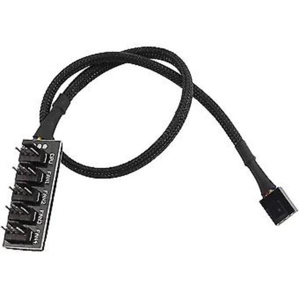 Host Case PC Fläkt Kabel 1 Hona Till 5 4pin Socket Fläkt Hub Splitter Kabel För 4pin