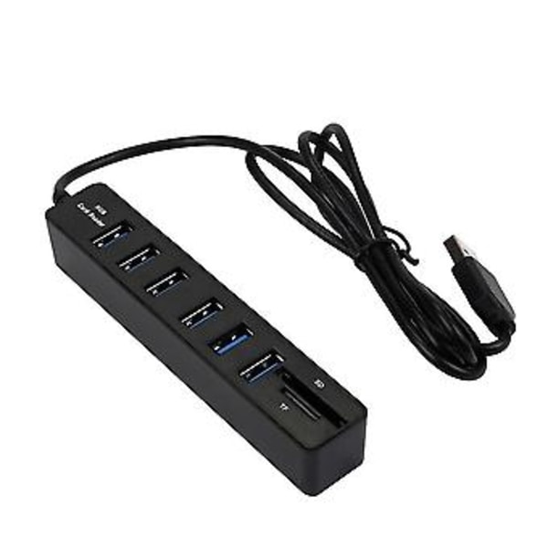 Usb Hub 6 Port Expander Adapter Usb 2.0 Hub Usb Splitter 2.0 Hub Usb-hub Sd/tf Fo