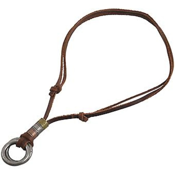 Retro Halsband för Män med Dubbel Cirkelring Hänge