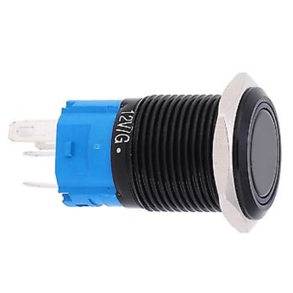 2 st Självlåsande IP65 Vattentät Metallknappsbrytare med Lampa 16MM AC 24V för Kontrollelement Vit