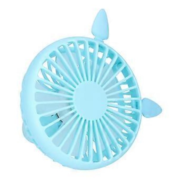 Bærbar Ventilator 180 Graders Rotation Skrivebord USB Genopladelig Elektrisk Mini Køleventilator Blå