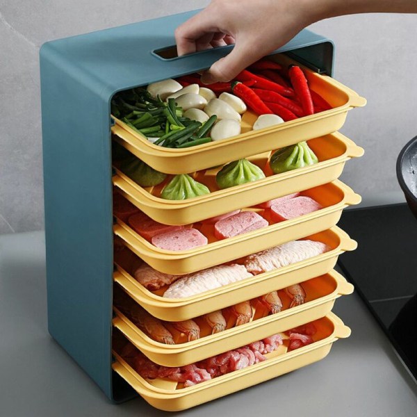 Kök förvaring Multi-Layer Diskbricka Väggmonterad Stapelbar Sido Disk Frukt Display Förvaringsplatta Varm Gryta Serveringsbricka