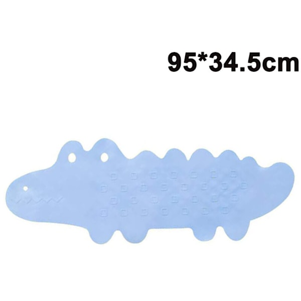 Non-Slip Bath Mat for Kids Non-Slip Bath Mat Shower Mat for Kids, Soft Rubber, Machine Washable, Crocodile Pattern (95cm x 34.5cm)