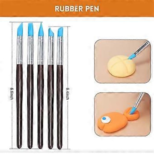 24 stk. Polymer Clay Kit, Keramikværktøj, Keramik Kit, Ler Skulpturværktøj, Skulptur Prikværktøj Sæt, Prikværktøj