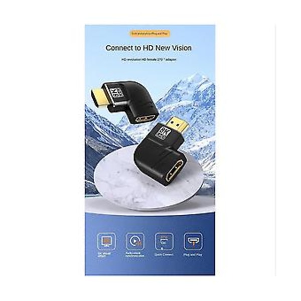 8k-kompatibel Adapter Splitter Till Fe 270 De Converter Extender För HDTV Laptop Monitor