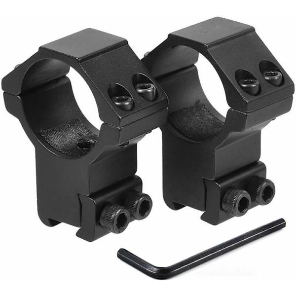 2 x Kikkertsikte Monteringsring Monteringsring med Skruer for 11mm Metallskinne