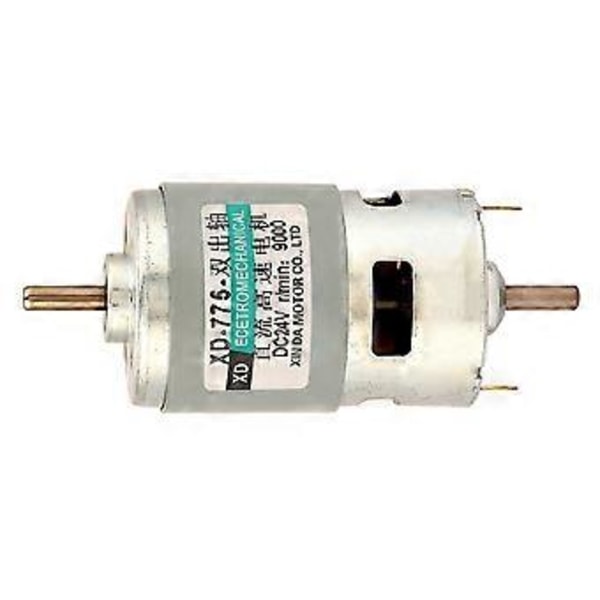 775 Moottori 50W Suuritehoinen Suuri Vääntömomentti Kaksoisakselinen DC-moottori (24V9000RPM ilman kiinnikettä)