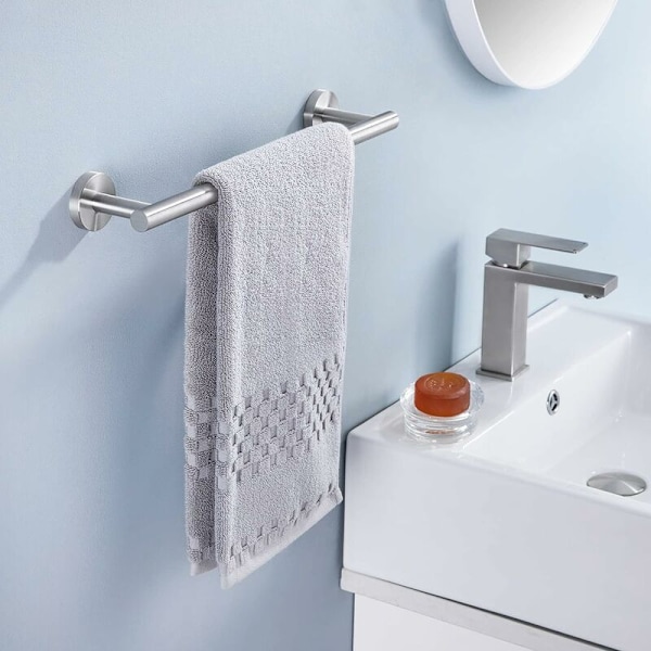 Håndklædeholder 40CM Badeværelse Håndklædeholder Køkken Opvaskeklud Hanger SUS304 Rustfrit Stål RUSTPROOF Væghængt Børstet Stål