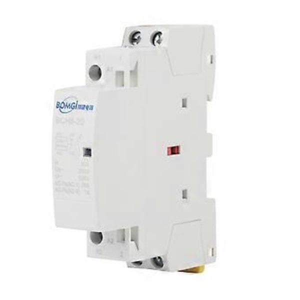 2P 20A Hushålls AC Kontaktor DIN-skena Montering 1NO 1NC (220V/230V)