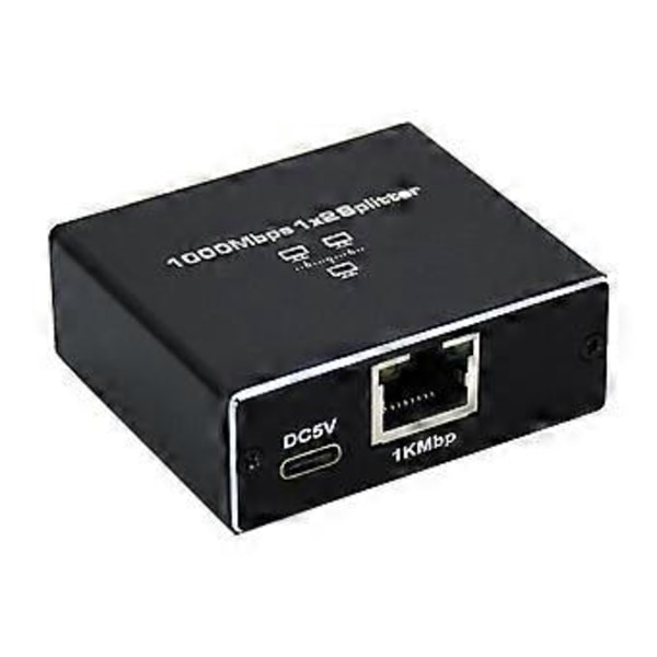 Gigabit Ethernet Splitter 1 in 2 Out, RJ45 Nätverksförlängare, 1000Mbps Internet Kabeldelare, för Cat5/5e/6/7/8 Kabel