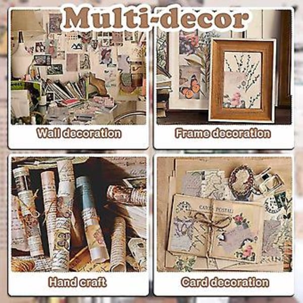 480 st Vinta Scra, Scrap För Junk Journal Estetisk Vinta, Scra
