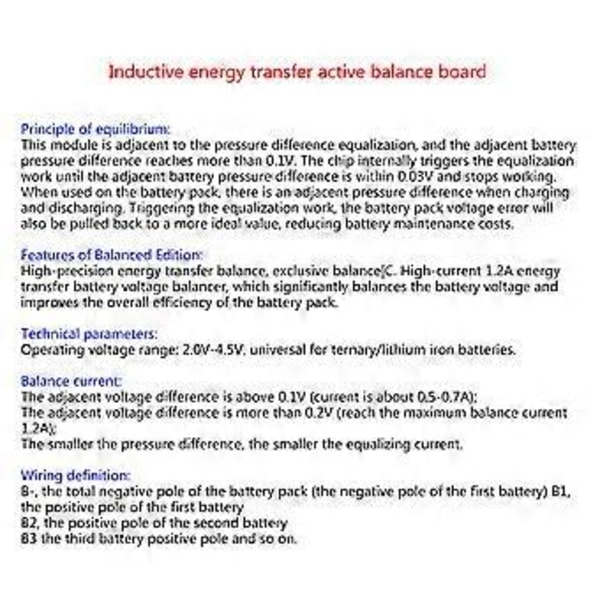 4S/8S 1.2A Lifepo4 Litiumbatteri Aktiv Utjämningskort EqualizationModule
