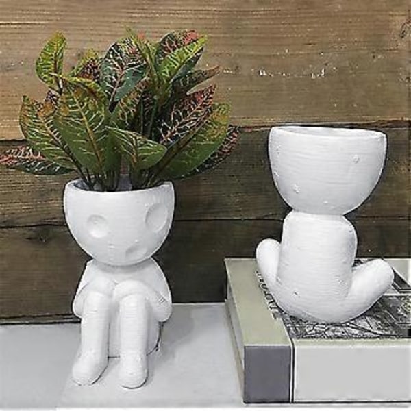 Mamma Vas Trädgård Blomkruka Litet Växtställ Luftväxtställ Inomhus Växtkruka Abstrakt Karaktär Vas Ornament, B