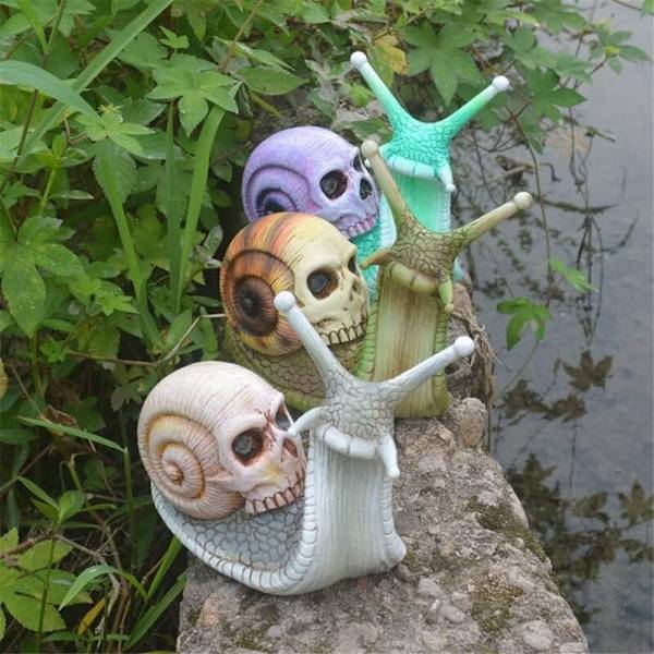 Halloween-kallokotilo, kalloveistos, kodin sisustus, hartsikoristeet, ulkoterassin koristelu, kallotaideveistos, koriste A