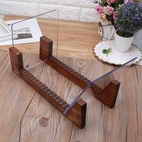 Modern Album Display Solid Wood Stand With Acrylic Rack Home Decor Organizer