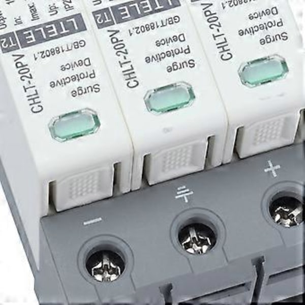 Överspänningsskydd 3P Fotovoltaisk Åskskydd 10-20KA 1000VDC