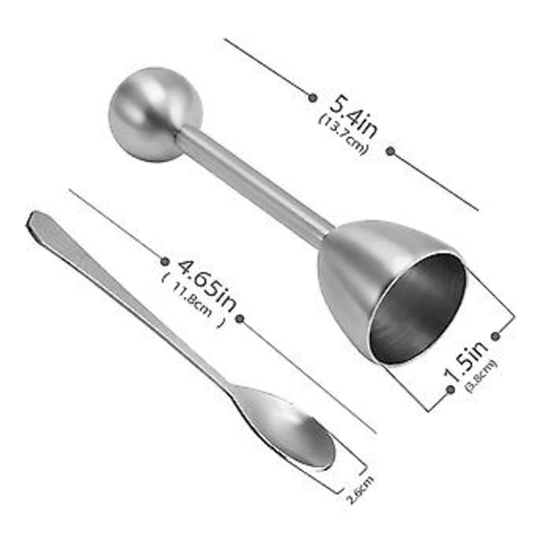 Less Stål Eggseparator, 4 Skjeer, 4 S, 1 Fjerner