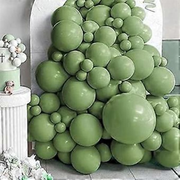 Grön Ballong Båge Kit Födelsedagsdekoration Bröllopsballong Bakgrundsdekoration