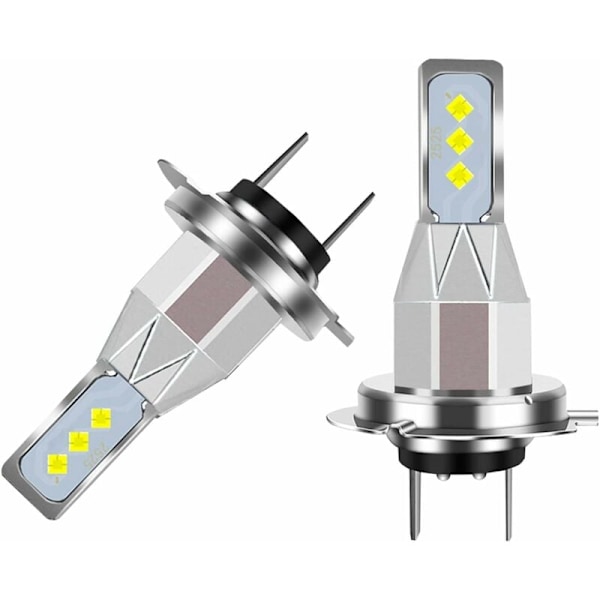 2 stk. H7-serie LED-forlygtepærer 20000LM 6000K Hvidt lys 80W 6SMD Bilpærer Tågeforlygter Blinklys