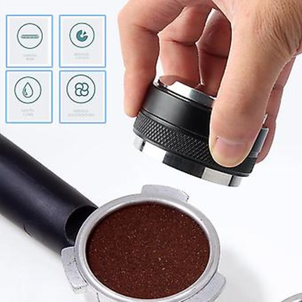51 mm espressotampperi ja -jakaja, kahden pään kahvitasaaja, säädettävä syvyys - ammattimainen espresso