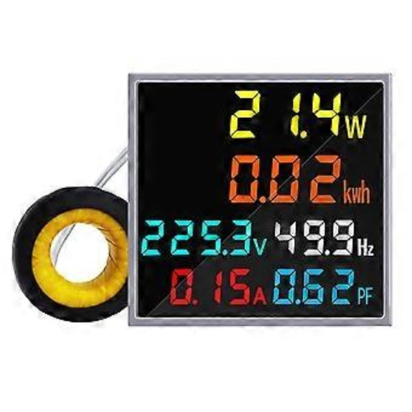 AC50~300V 100A Digital Spänning Ström Effekt Elektricitet Display Frekvensmätare