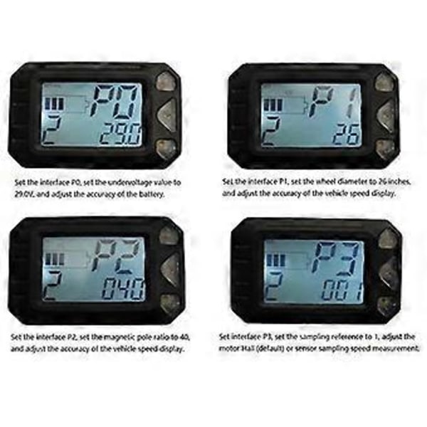 2st 24v 36v Justerbar Elektrisk Scooter Instrument Display Skärm Växel Accelerator För 5.5 Tum