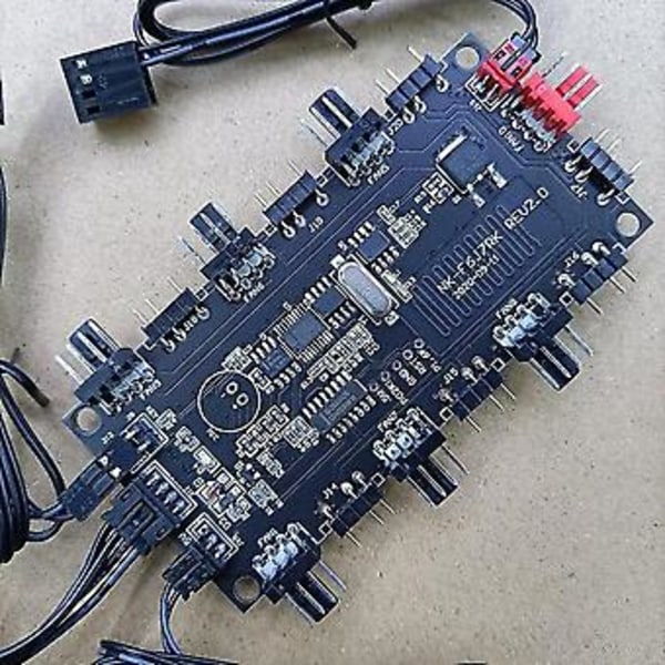 Rgb Aura Argb Kabel Splitter Hub Chassi Temperaturkontroll Kontroller Förlängningskabel Adapter Led St