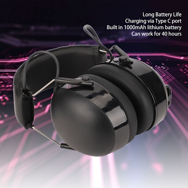 Bluetooth 5.0 Hörselskydd Hörlurar Brusreducerande Multifunktionella Elektroniska Headset Klippning Öronskydd