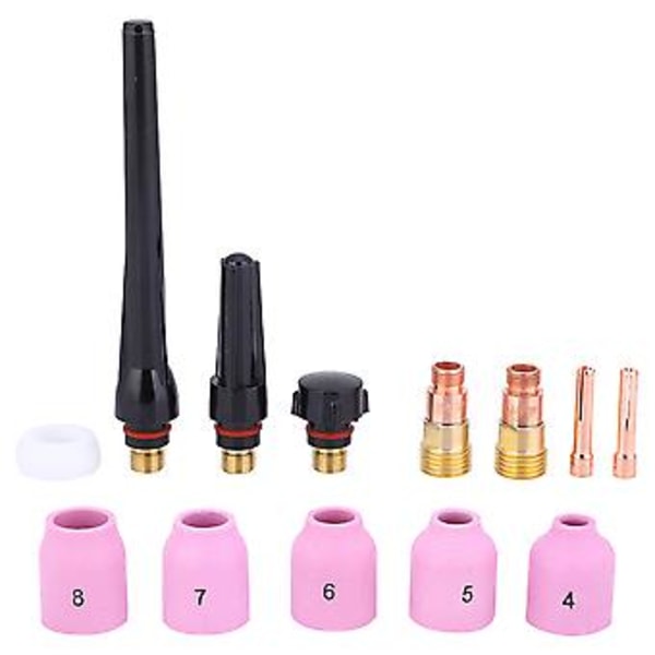 13PCS TIG Gaslins-kit 1/16in - 3/32in T23D för 17/18/26 TIG Svetsbrännare 13st