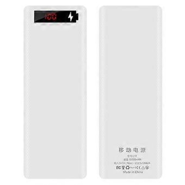 L10 LCD Display DIY Power Bank Boks Flad til Hoved Batterioplader Ydre til Etui