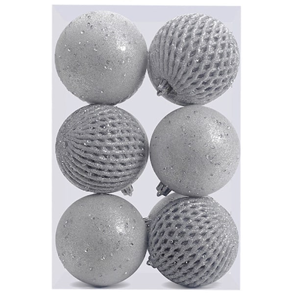 3.15" Christmas Balls Ornaments 12pcs Glitter Sequin Foam Shatterproof Ball Christmas Decorations Tree Balls Christmas Hanging Balls for Christmas T