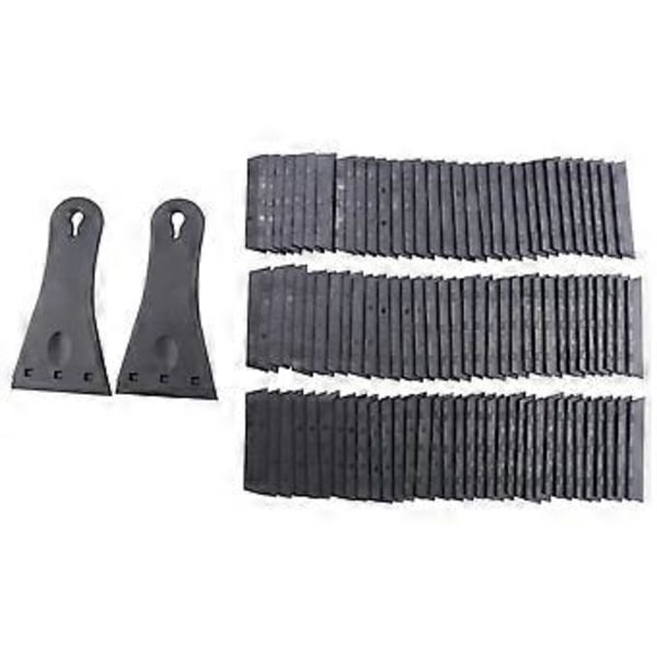 2-pack plastskrapa med 100 st enkelsidiga plastblad, extra stor skrapverktyg för att ta bort färgfläckar