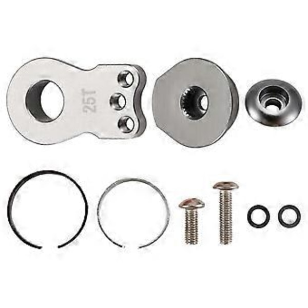 25T Styreservo Arm Horn 3 Huller til RC Crawler Bil Stort Drejningsmoment Digital Servo Opgraderingsdele Titanium Farve