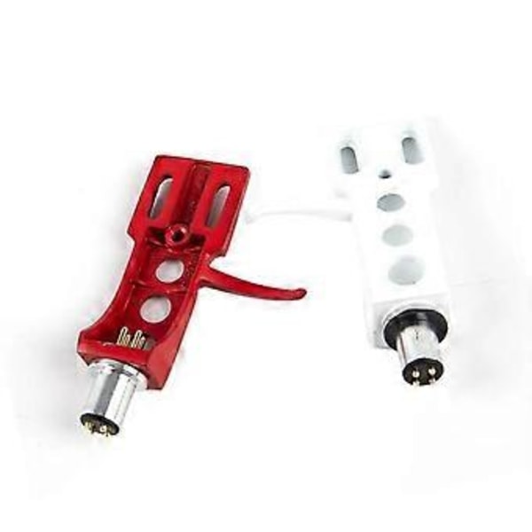 Universal platespiller headshell fonograf platespiller erstatnings headshell med 4X ledningskabler for platespiller rød
