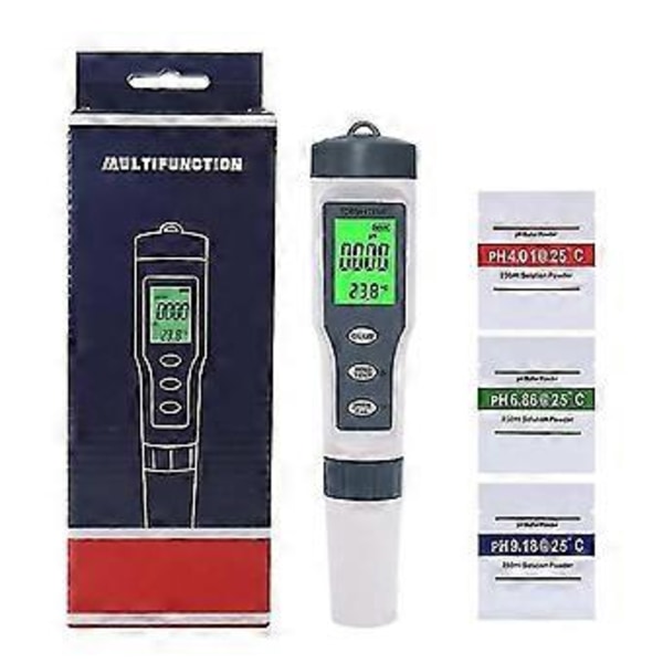 Ez-9901 PH-mätare 3-i-1 TDS/temp/ Vattenkvalitetstestare Penna Konduktivitetsdetektor Monitor Renhetsmätare
