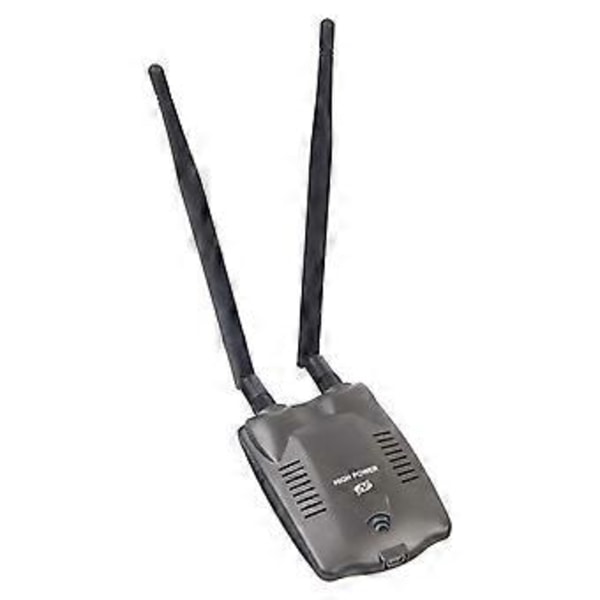2.4GHz Högeffekts 300Mbps Trådlös USB-adapter, USB WiFi Nätverksadapter, Dubbla 5dBi Antenner