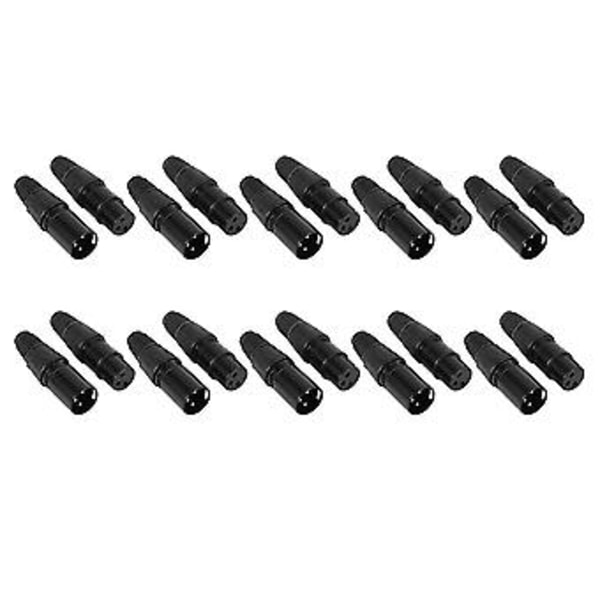 10 par XLR 3-benet mikrofon lydkabler stik konnektorer han hun mikrofon slange stik kabel