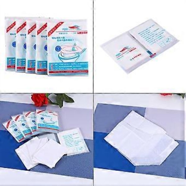 50 kpl/erä Kätevä matka kertakäyttöinen WC-istuimen suojusmatto 100 % vedenpitävä WC-paperityyny