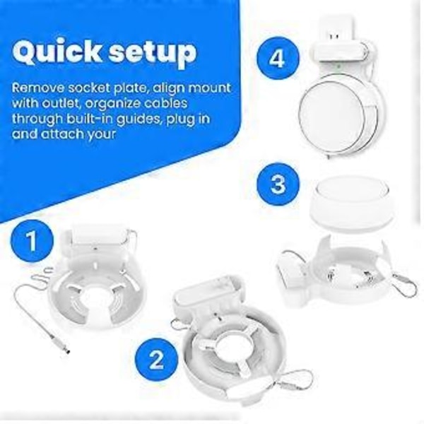 Veggfeste for ruter for Deco BE23/BE25/BE3600/BE5000 Wifi 7 Veggfeste Hjem WiFi System 2 stk