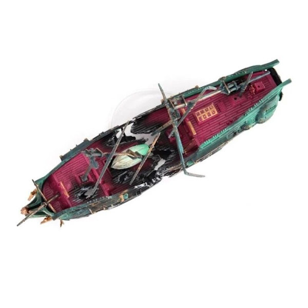 Stort Akvarium Skibsvrag Dekoration Plastbåd Sæt Resin Skib Fisk Tank Ornamenter til Akvarium Dekoration Tilbehør