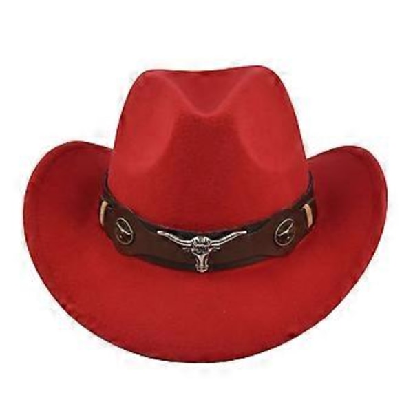 Cowboyhatt Retro Jazzhatt Silverkedja Ulltopp Hatt Filt Hatt Retro Faux Får Hatt Cowboyhatt