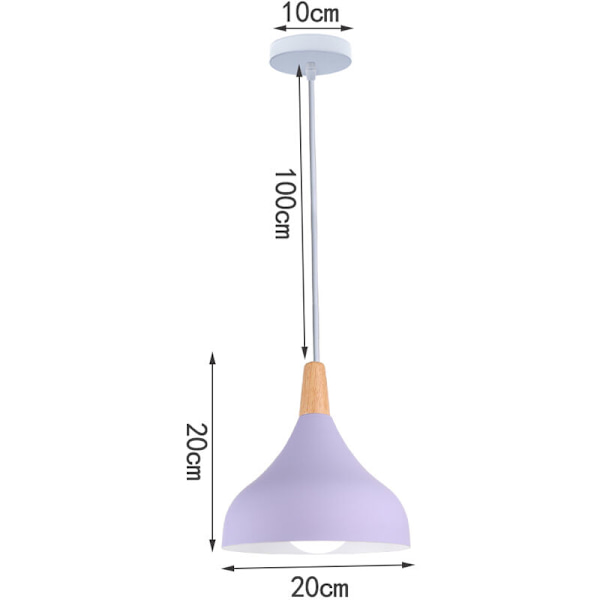 Modern enkel taklampa hängande lampa lila inomhuskrona