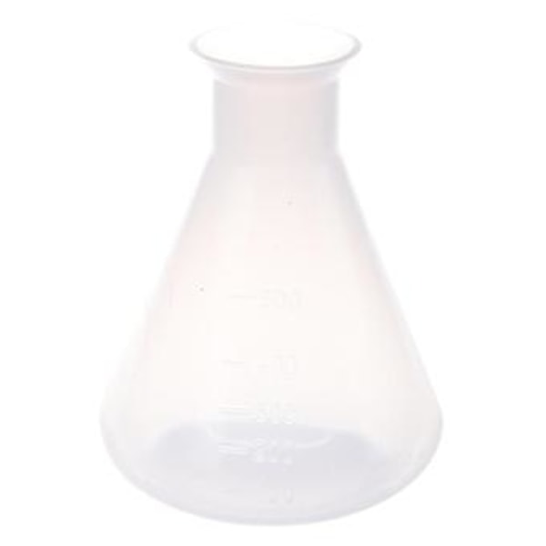 500 ml Klar Plastik Laboratorie Kemisk Konisk Kolbe Opbevaringsflaske