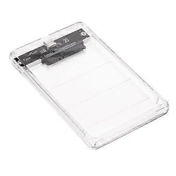 USB3.0/Type-C 2,5 tuuman kiintolevykotelo SSD SATA3 - USB 3.0 Läpinäkyvä HDD-kotelo USB C HDD-kotelo 5 Gbps