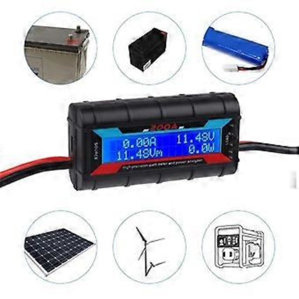 200A Högprecisions Effektanalysator Wattmätare Batteriförbrukningsövervakare med LCD-bakgrundsbelysning för RC