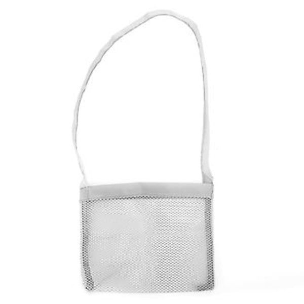 Mesh Bag Bærbar Sammenleggbar Nylon Mesh Sjøskjell Oppbevaringspose for Barnas Strandleke