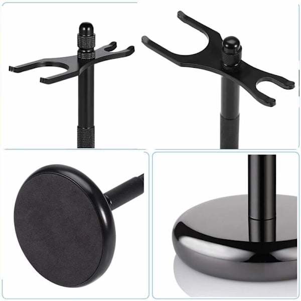 Chrome Razor Brush Holder Razor Stand (Sort)-Fei Yu