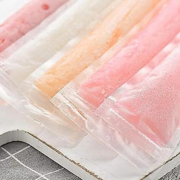 Engångs Popsicle Påsar 120st Frysrör, Ispåsar Med Tratt Och Isärmar För, Isgodis