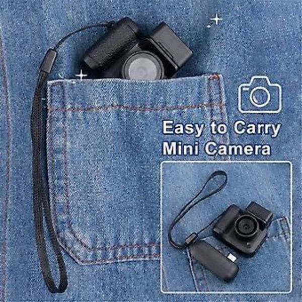 Monoreflexes Style Mini Kamera HD1080P CMOS med LCD-skærm, Blitzlampe og Batteridock, Bærbar Videooptager DV Hvid